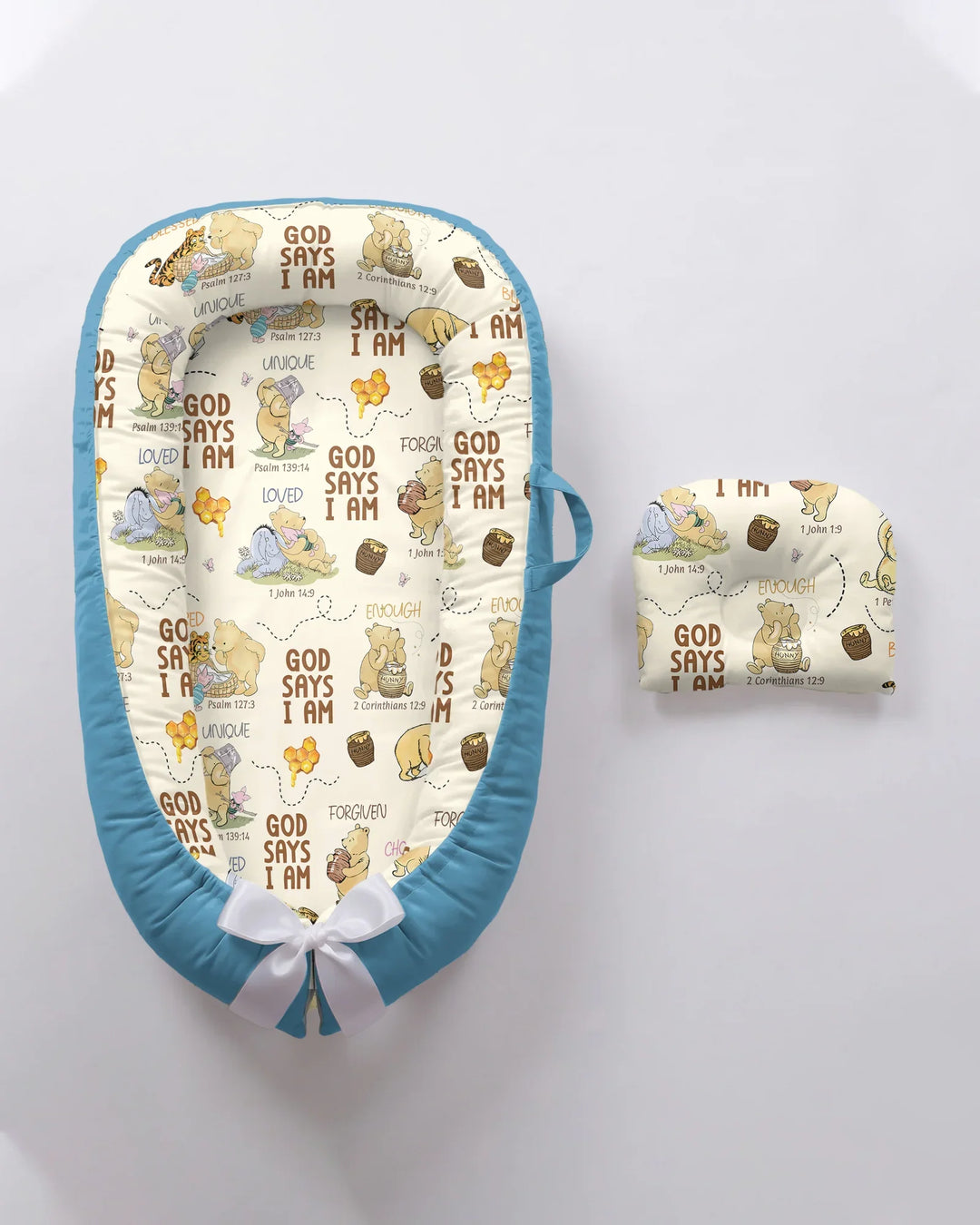 Gott sagt, ich bin – Little Blessings Bambus Baby Nestchen