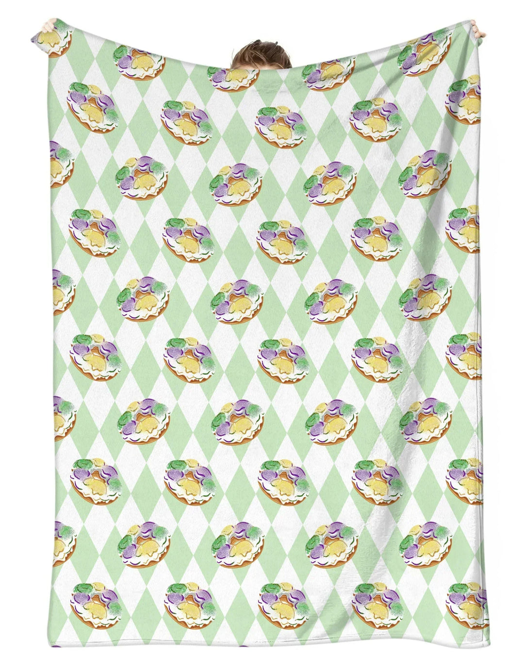 Mardi Gras Donut Bamboo Blanket