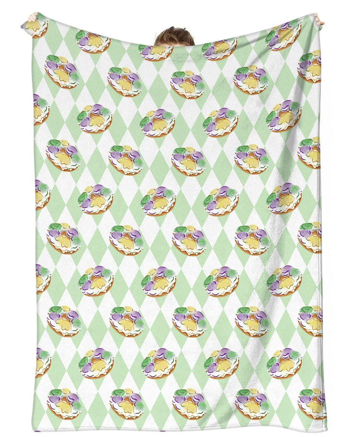 Mardi Gras Donut Bamboo Blanket