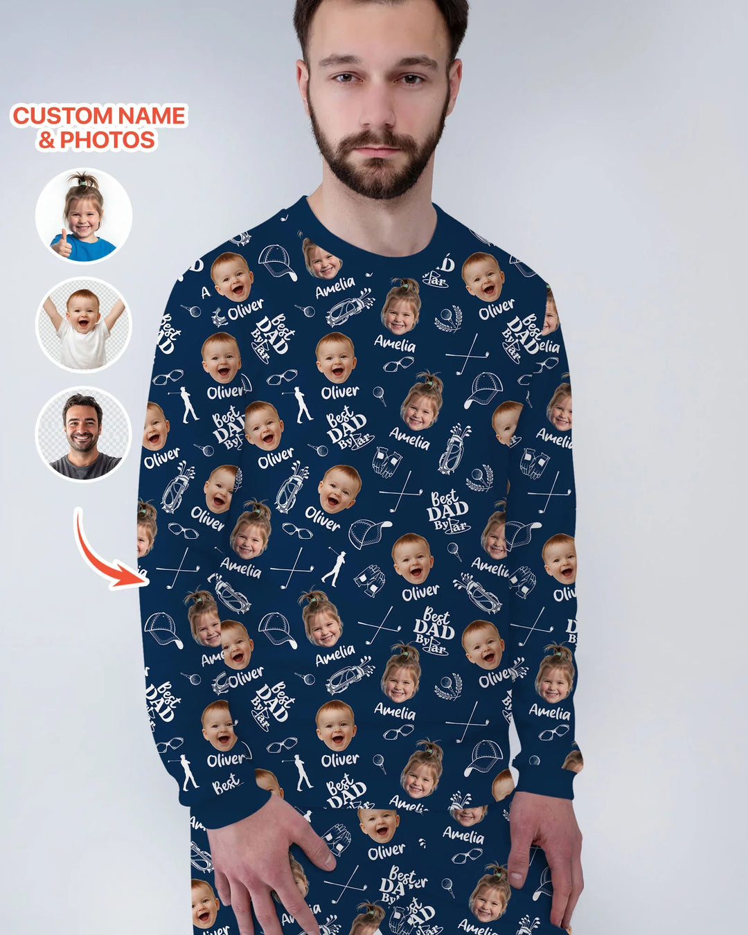 Vorlage Benutzerdefiniertes Herren-Pyjama-Set