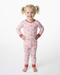 Girly Hockey Pink Bamboo Two Piece Long Sleeve Pajama Set