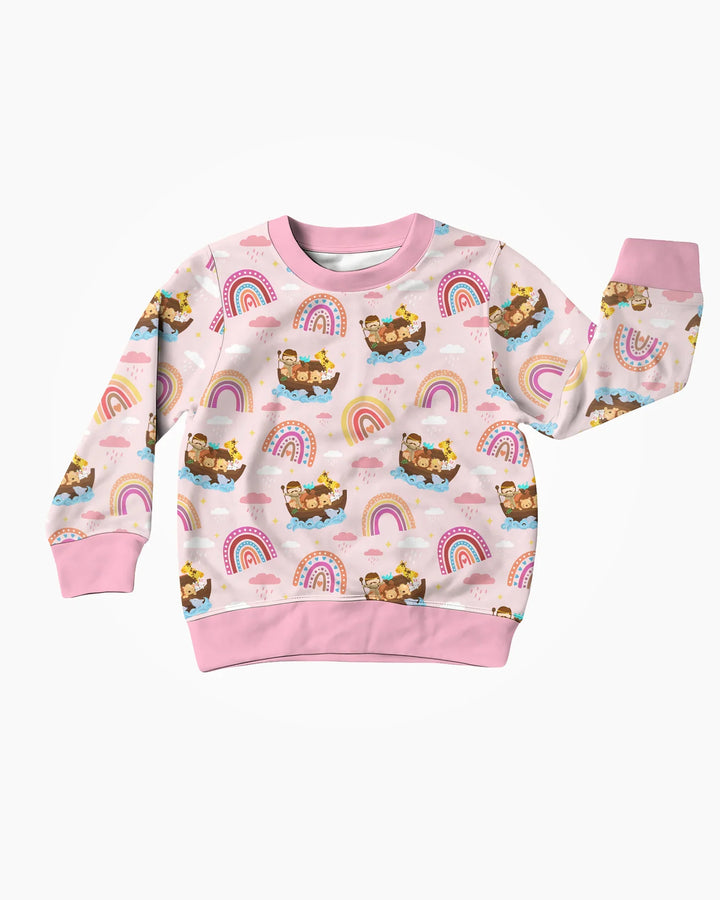 Noah’s Ark & God’s Rainbow Promise Crewneck Sweatshirt