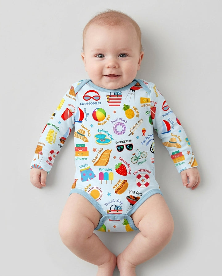 Gerippte Babykleidung mit individuellem Foto - Weich &amp; Skizzenhaft
