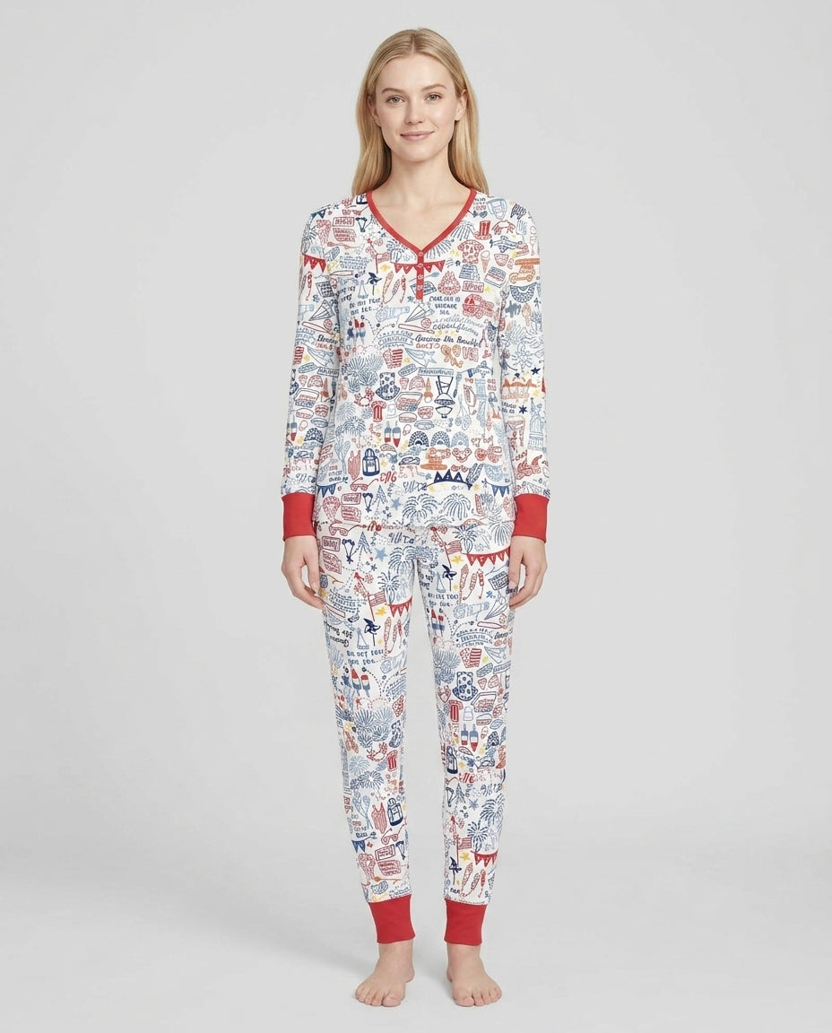 Vorlage Bambus Damen Pyjama Set
