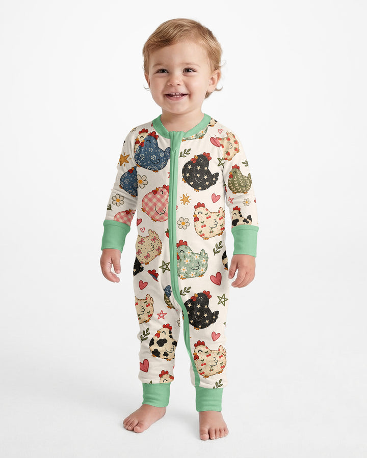 Playful Farm Chicken Bamboo Convertible Zippy