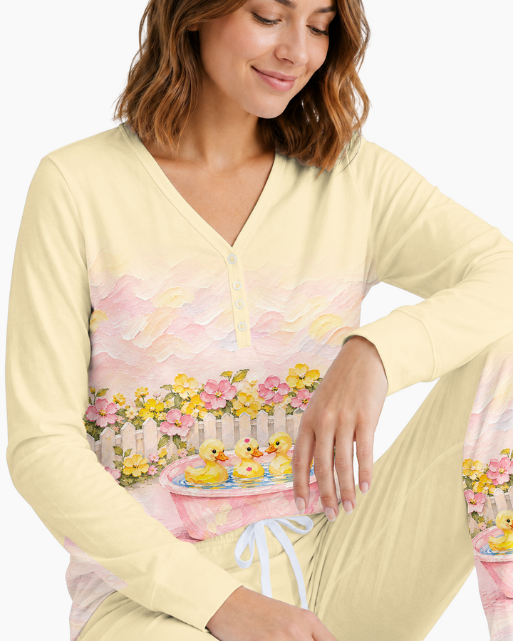 Sweet Duckling Dreams Bamboo Women Pajama Set