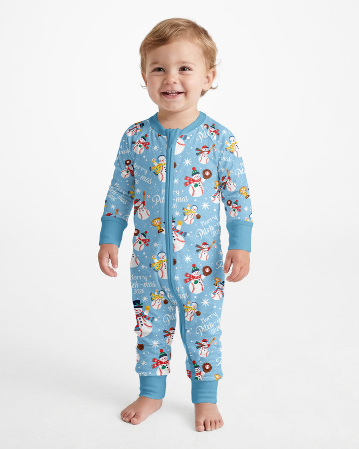 Baseball Christmas Non-custom Version Bamboo Convertible Zippy