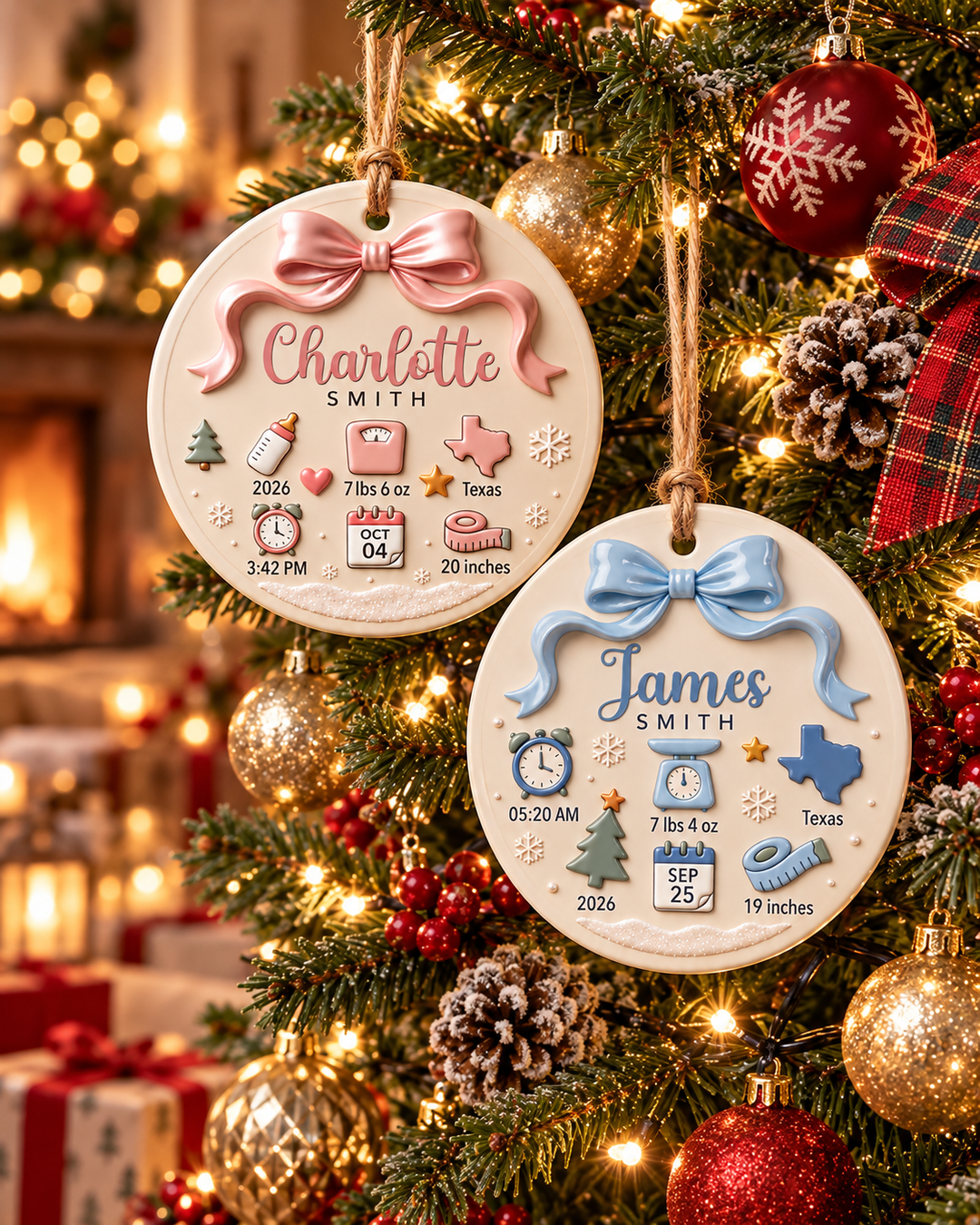 Baby First Christmas Ceramic Ornament