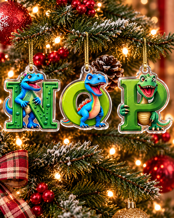 Letter Animal Christmas Tree Acrylic Ornament