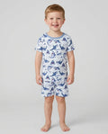 Big Sharks Attack Bamboo Two Piece Short Sleeve Shorts Pajama Set