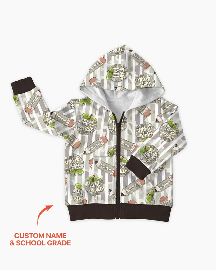 Vorlage: Individueller Bambus-Kapuzenpullover mit Reißverschluss