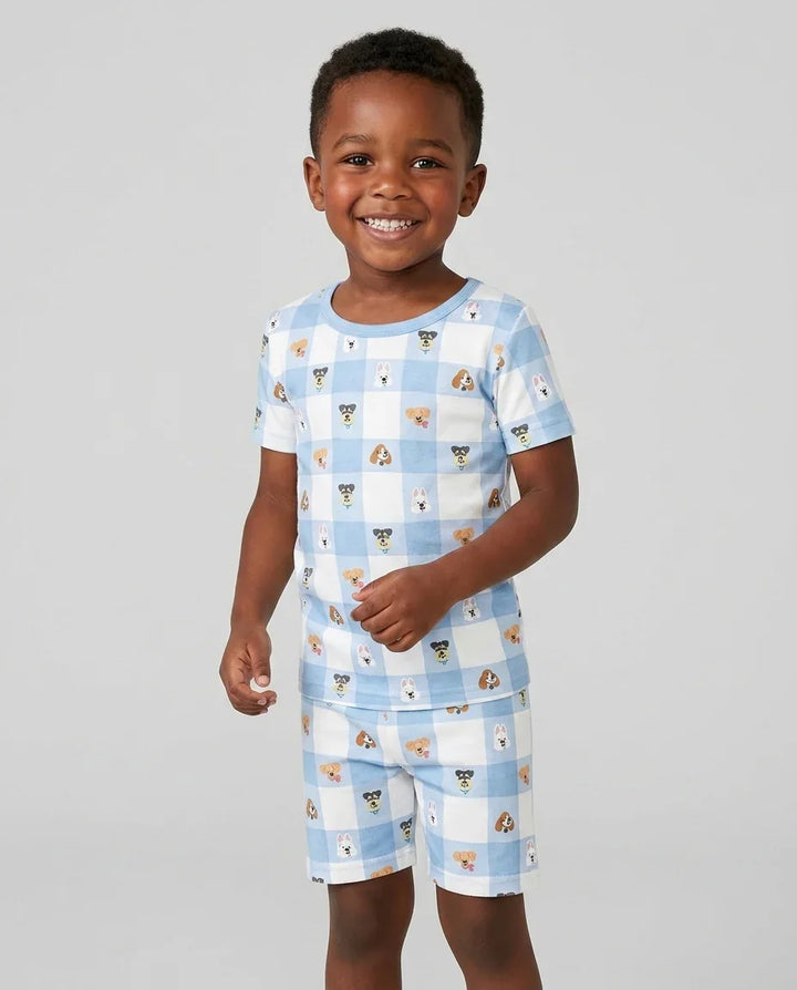 Schlafanzug-Set zweiteilig, kurze Ärmel, kurze Hose, Bambus