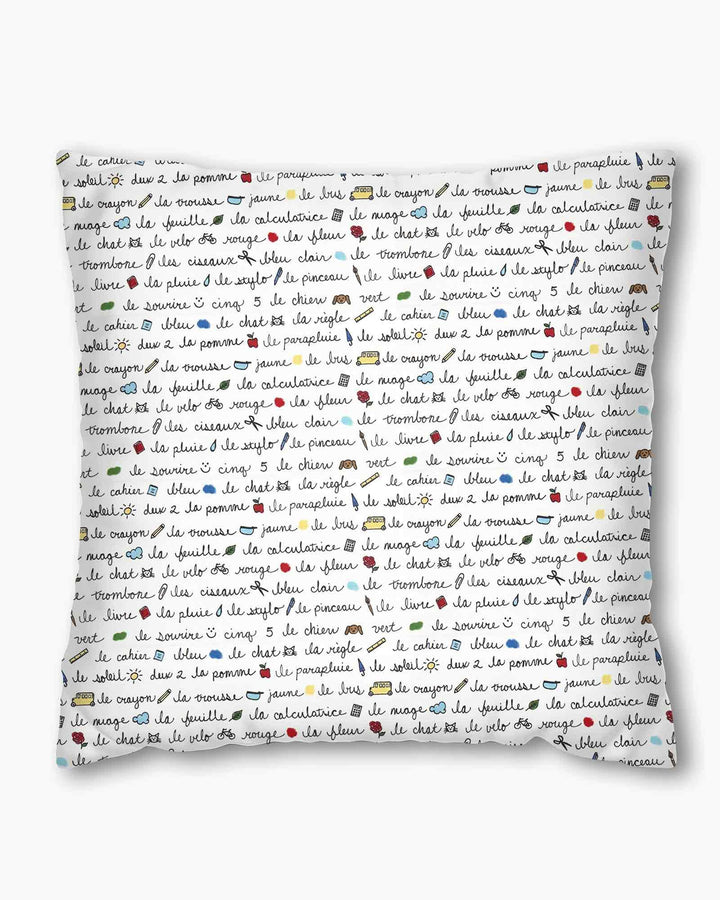 French Classroom Notes Bamboo Pillow Case