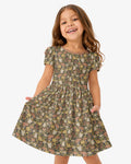 Ghost Garden Dark Autumn Bamboo Twirl Dress