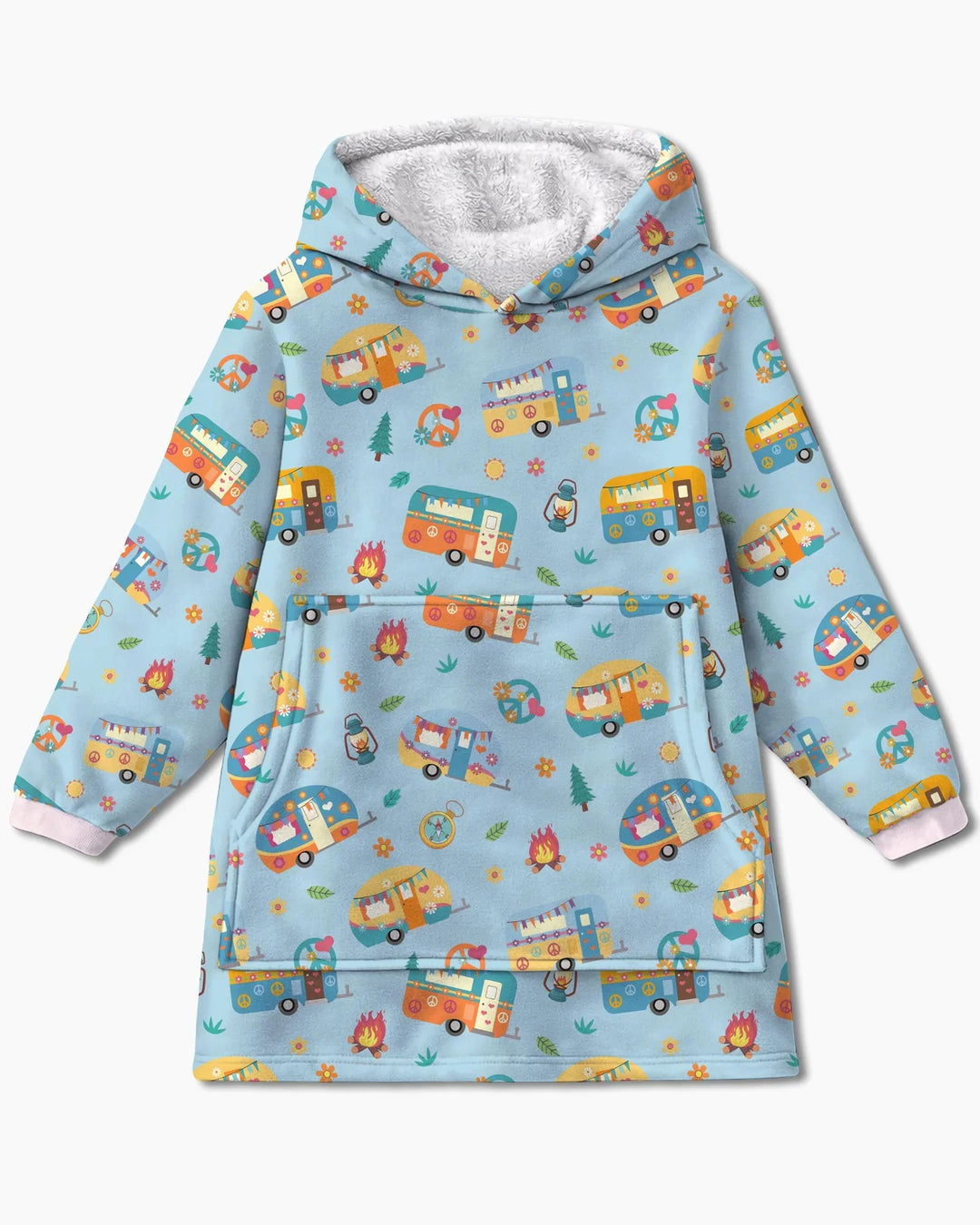 Happy Little Camper Bamboo Blanket Hoodie