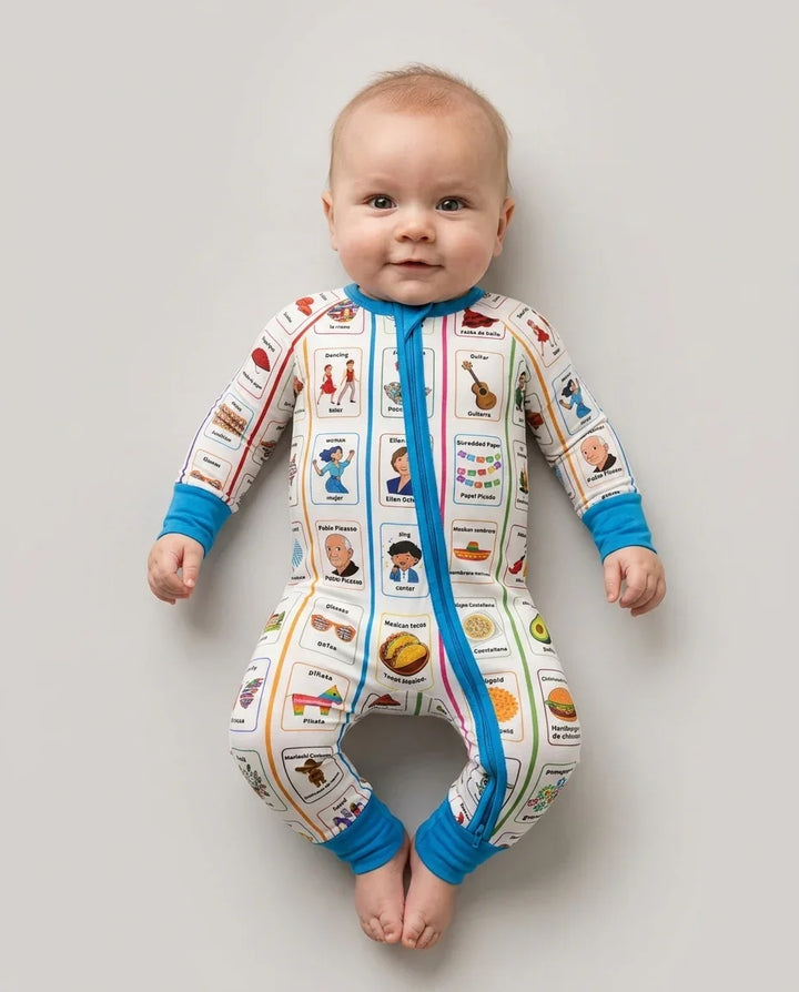 Gerippte Babykleidung mit individuellem Foto - Weich &amp; Skizzenhaft