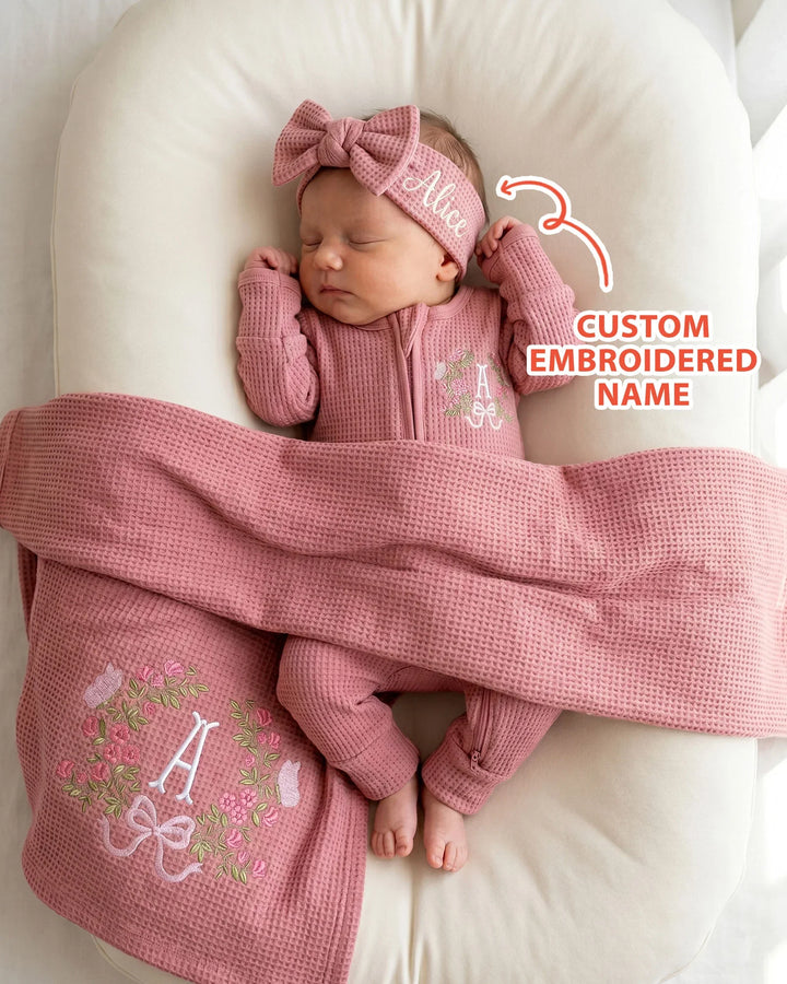 Gerippte Babykleidung mit individuellem Foto - Weich &amp; Skizzenhaft