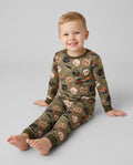 Spooky Slasher Pumpkins Bamboo Two Piece Long Sleeve Pajama Set