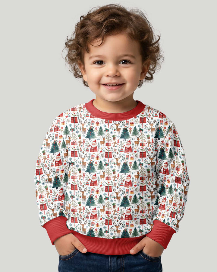 Christmas Tree Santa Bamboo Crewneck Sweatshirt