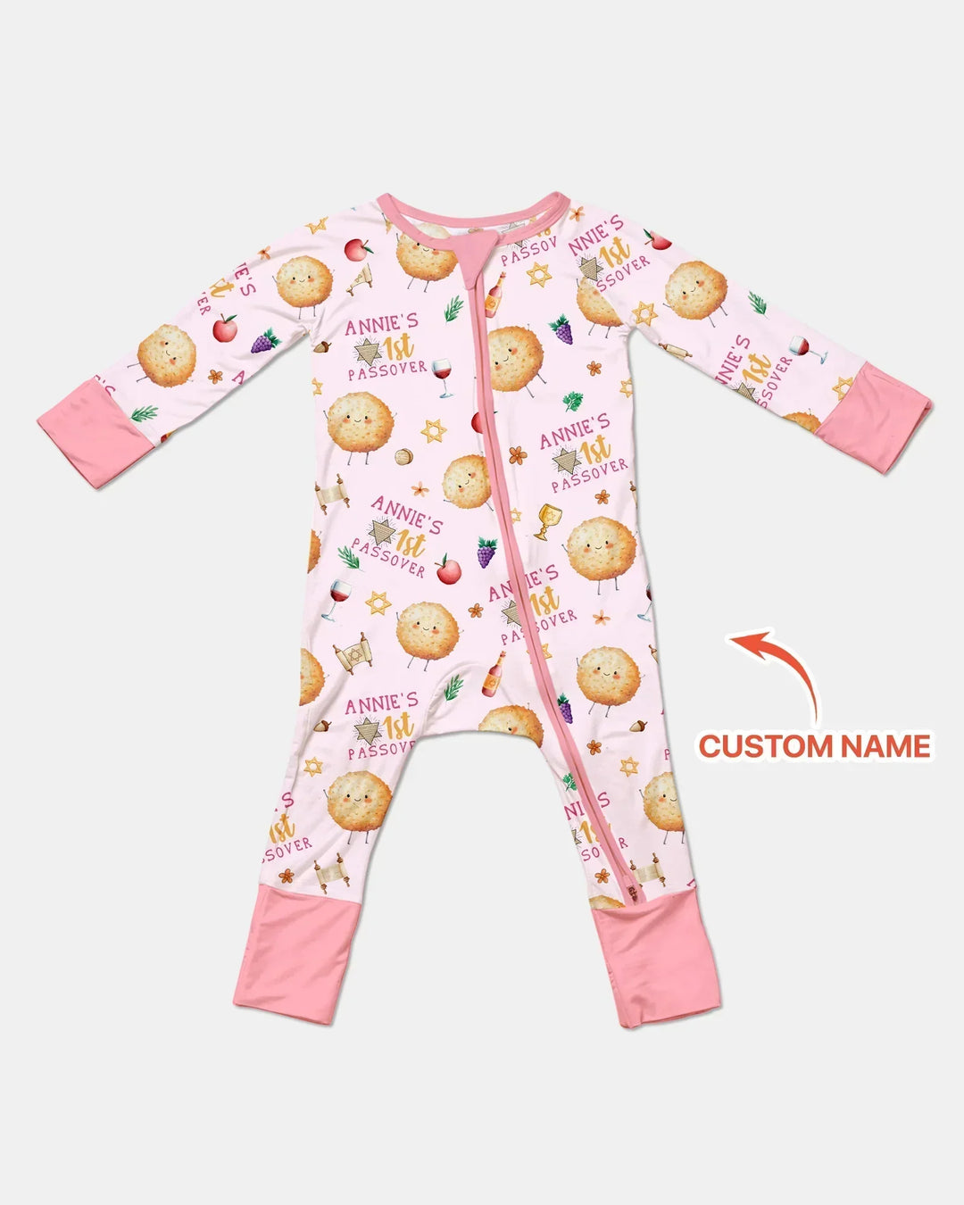 Custom Name 1st Passover Bamboo Convertible Zippy