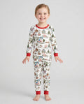 Christmas Village Winter Holiday Bamboo Two Piece Long Sleeve Pajama Set