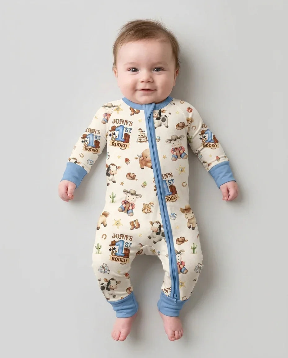 Gerippte Babykleidung mit individuellem Foto - Weich &amp; Skizzenhaft