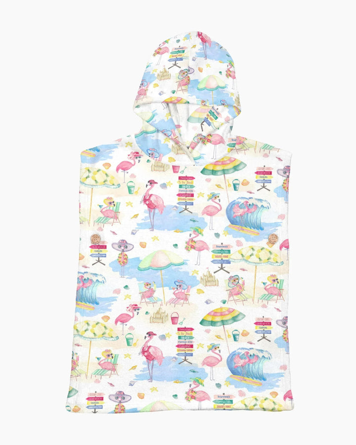 Flamingo Beach Family Matching Bamboo Swim Poncho