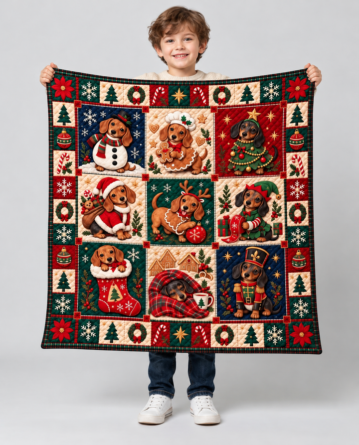 Patchwork Holiday Bamboo Blanket