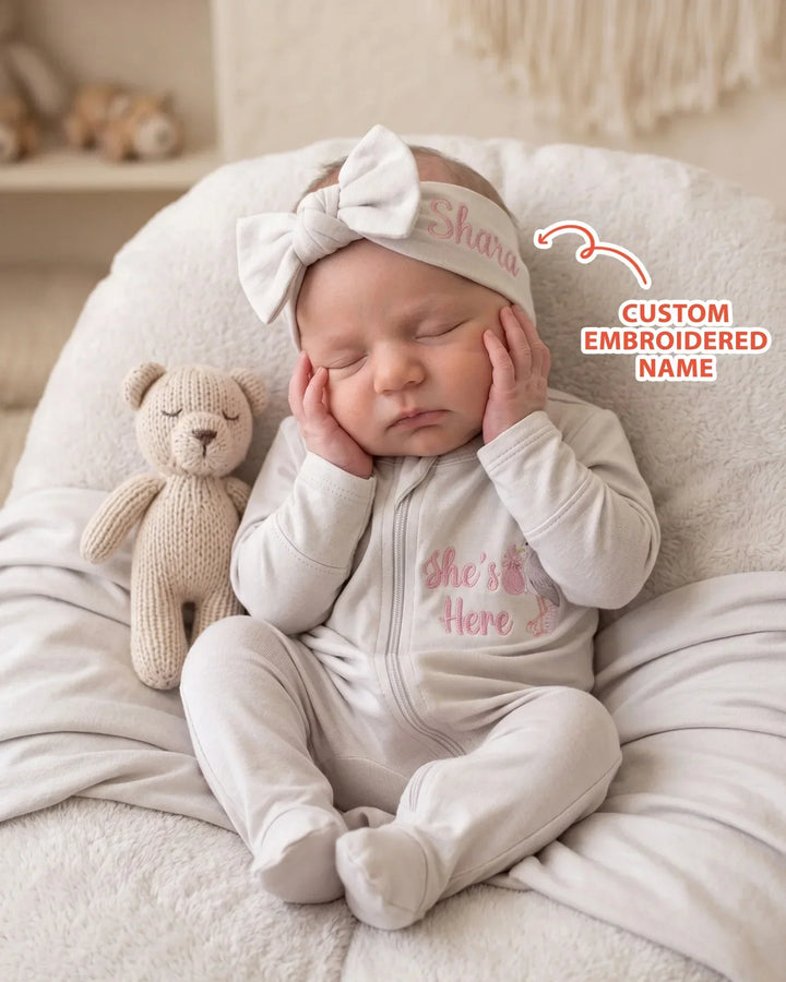 Gerippte Babykleidung mit individuellem Foto - Weich &amp; Skizzenhaft