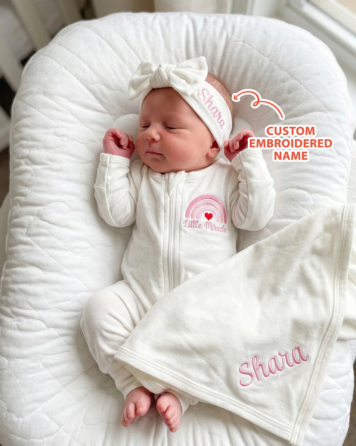 Gerippte Babykleidung mit individuellem Foto - Weich &amp; Skizzenhaft
