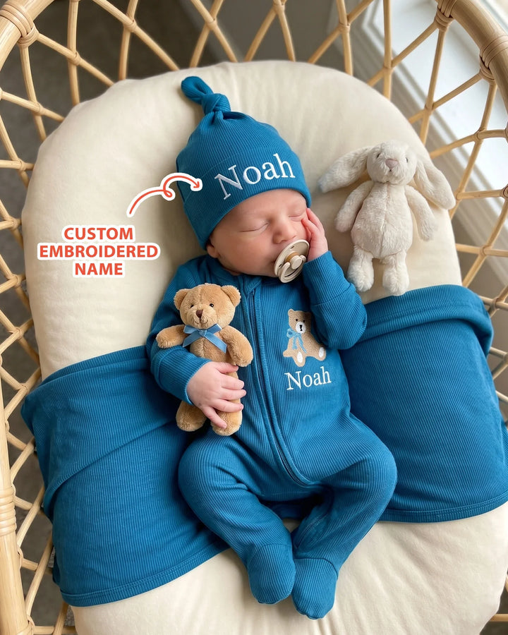 Gerippte Babykleidung mit individuellem Foto - Weich &amp; Skizzenhaft