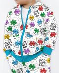 All Pieces Belong Bambus-Kapuzenjacke mit Reißverschluss