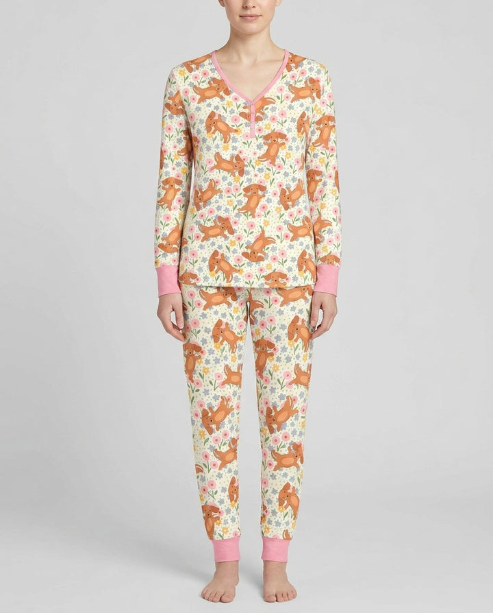 Vorlage Bambus Damen Pyjama Set