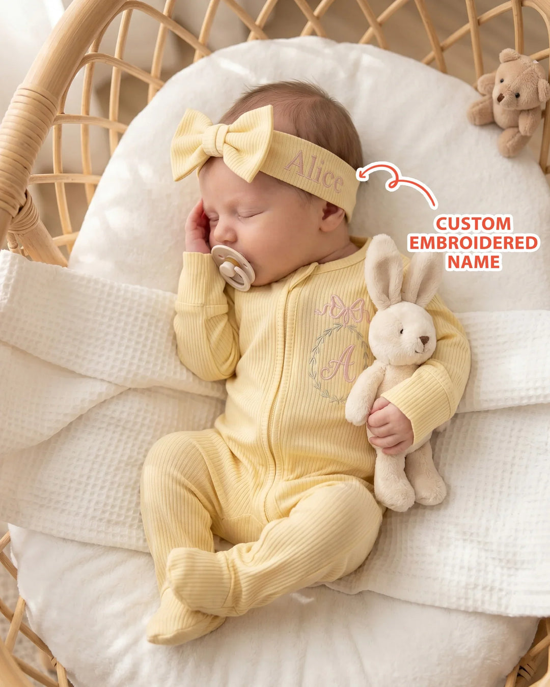 Gerippte Babykleidung mit individuellem Foto - Weich &amp; Skizzenhaft