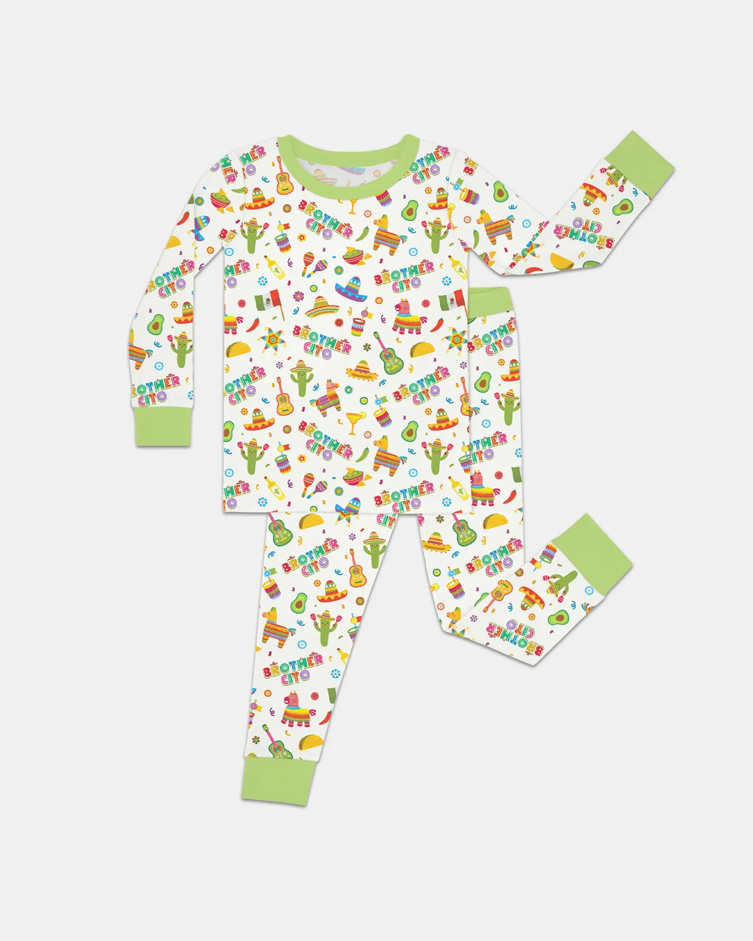 Zweiteiliges Langarm-Pyjama-Set mit Sommerfrüchten
