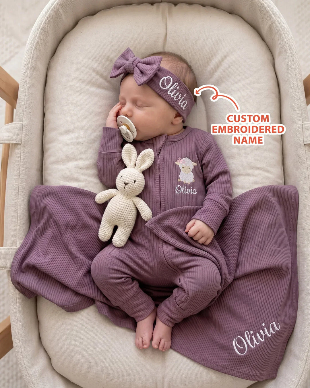 Gerippte Babykleidung mit individuellem Foto - Weich &amp; Skizzenhaft