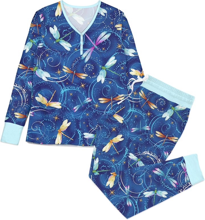 Moonlit Wings Bambus Damen Schlafanzug Set