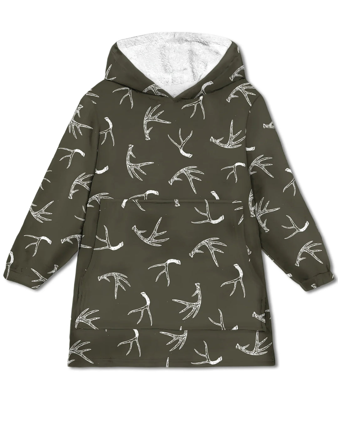Antlers Minimalism Tragbarer Bambus-Deckenhoodie