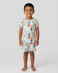 Template Zweiteiliges Pyjama-Set mit kurzen Ärmeln und Shorts
