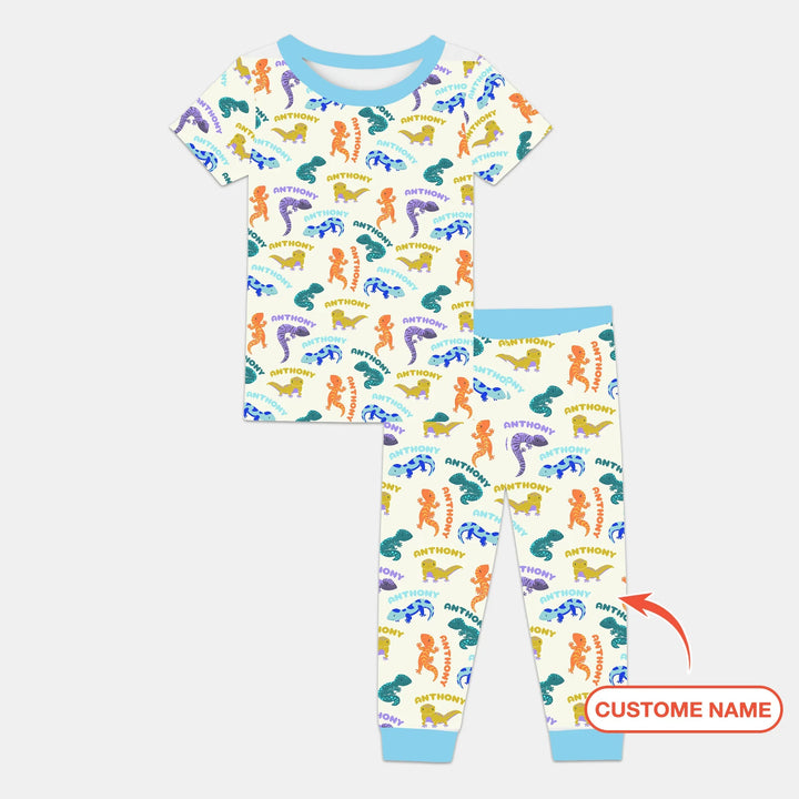 Zweiteiliges, kurzärmliges Pyjama-Set mit Marienkäfern