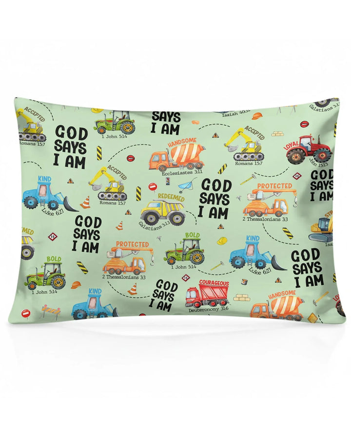 God Says I Am Boy Bamboo Pillow Case