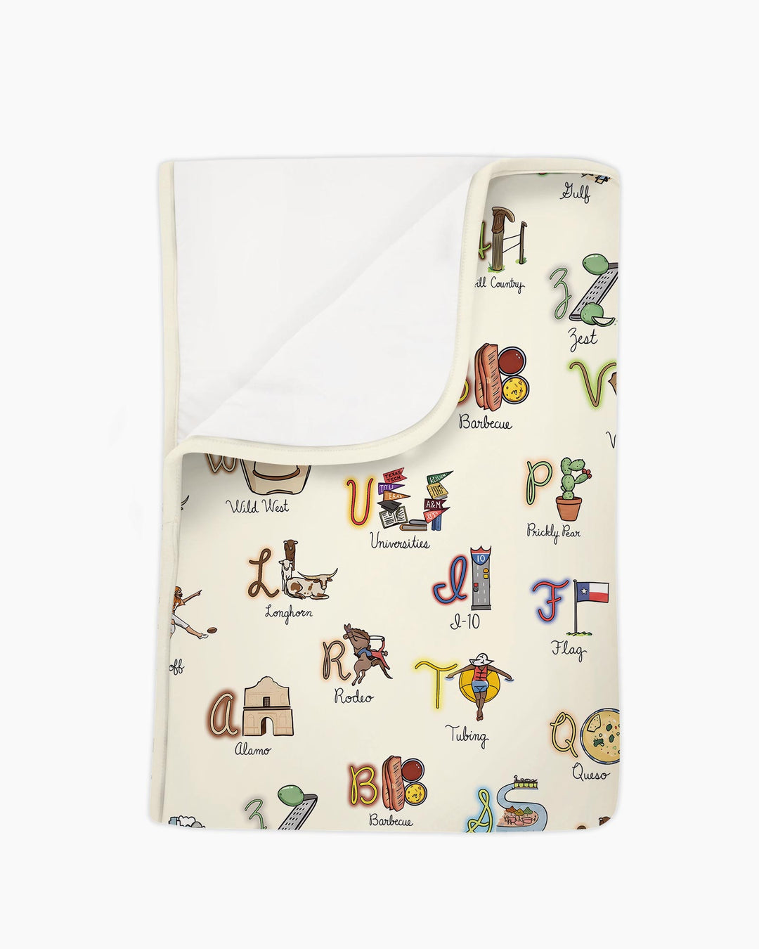 Texas Alphabet Bamboo Blanket