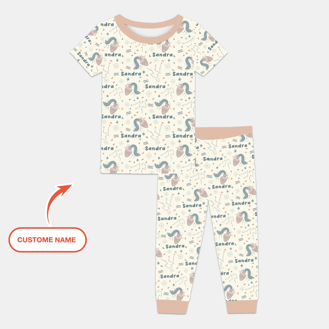 Zweiteiliges, kurzärmliges Pyjama-Set mit Marienkäfern