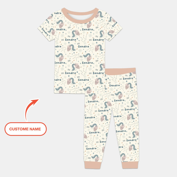 Zweiteiliges, kurzärmliges Pyjama-Set mit Marienkäfern