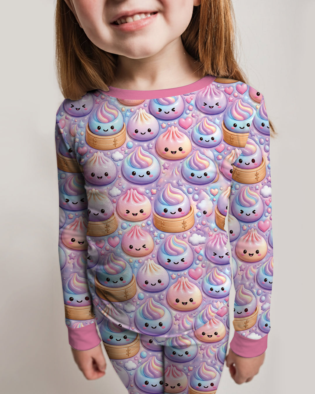 Dumpling Dreams Bamboo Two Piece Long Sleeve Pajama Set