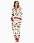 Dachshund Through The Snow Bamboo Women Pajama Set