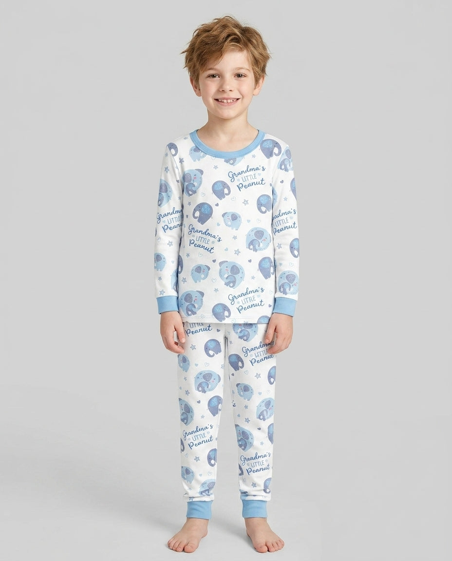 Little Peanut Baby Elephant Bamboo Two Piece Long Sleeve Pajama Set