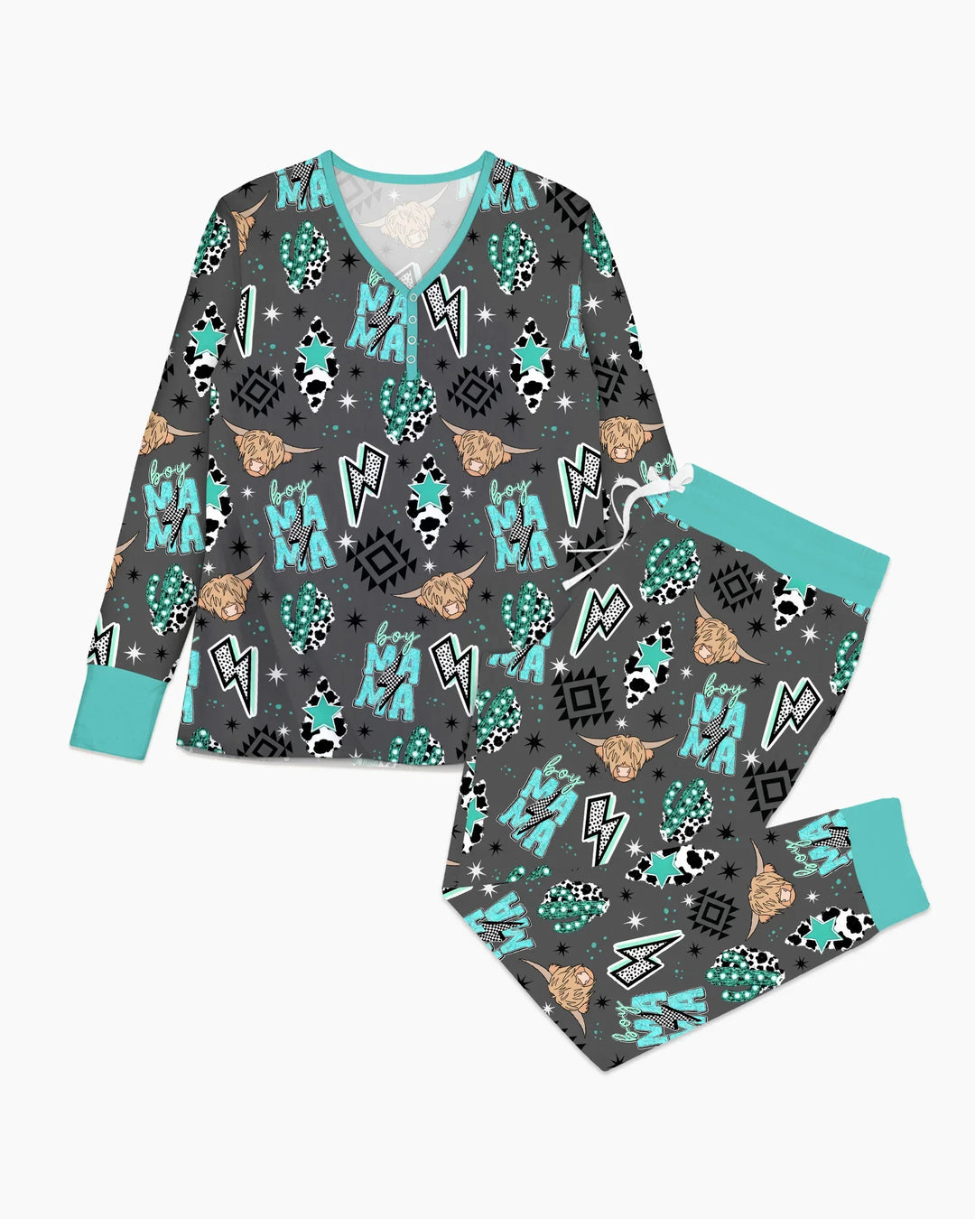 Western Mama & Me passendes Pyjama-Set für Damen aus Bambus