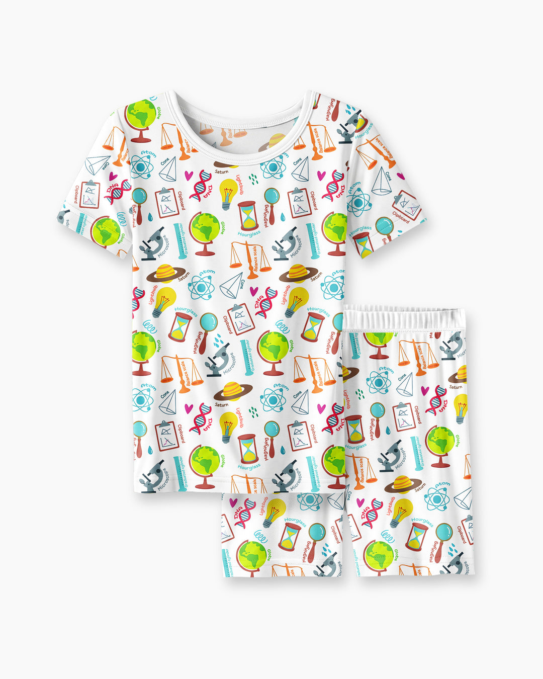 Schlafanzug-Set zweiteilig, kurze Ärmel, kurze Hose, Bambus