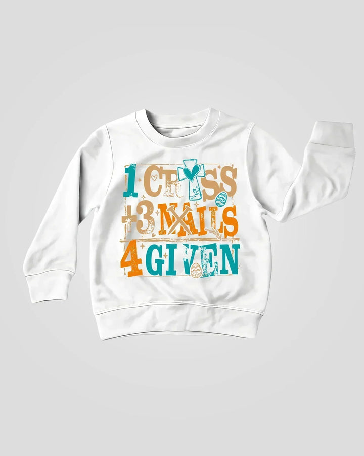 1 Cross 3 Nägel 4 Gegeben Bambus Rundhals-Sweatshirt